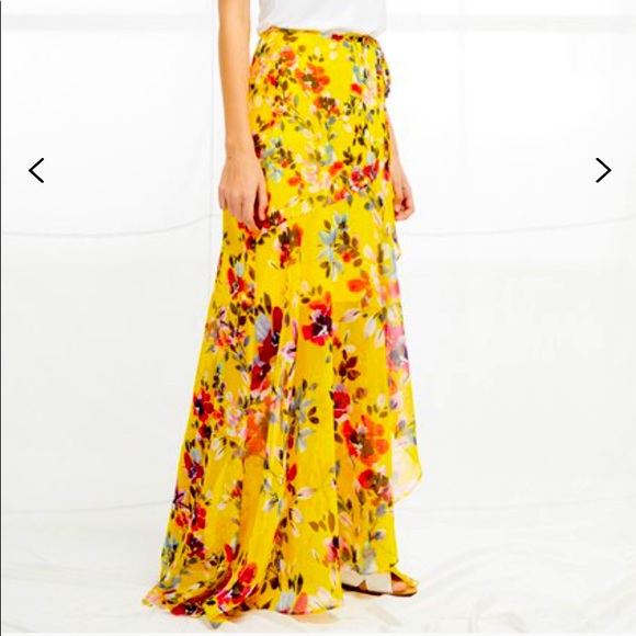 French Connection Linosa Crinkle Wrap Maxi Skirt - Picture 1 of 2